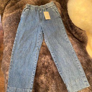 Everlane Organic Cotton Wide Leg Jeans Stretchy Waist